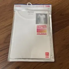 UNIQLO キッズ ヒートテック UネックT 半袖 ホワイト 110
