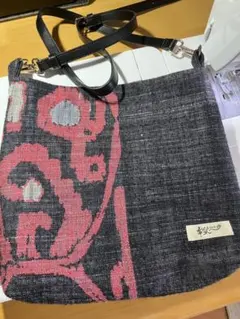 帯と大島紬のショルダーバッグ