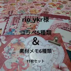 rio_ykr様 レトロアニマル コラペ＆素材メモ 11種類 11枚セット