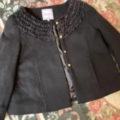 Anatelier❣️羊毛、アンゴラ混アウター　フリル