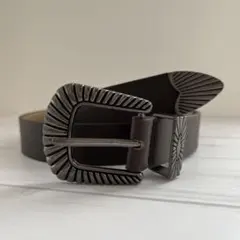 ウエスタンベルト　アメカジ　ヴィンテージ　y2k　グランジ　ベルト　ブラウン