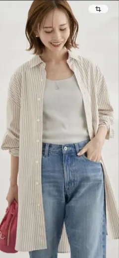 ROPE' PICNIC ストライプ柄 長袖ロングシャツ 新品タグ付きのサムネイル