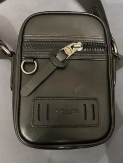 COACH ブラックレザー ショルダーバッグ コーチ レザー
