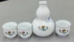 深川製磁／酒器set／徳利-1・お猪口-3／☆未使用に近い☆送料込価格！
