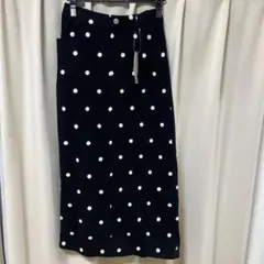 【新品未使用】しまむら　ドット柄ロングタイトスカートのサムネイル