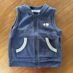 familiar ベビーベスト 90 ネイビー