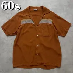 50s レーヨン ギャバ シャツ 白 ヴィンテージ ロカビリー ホワイト