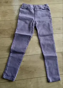 キッズ　紫色 裏起毛長ズボン120cm