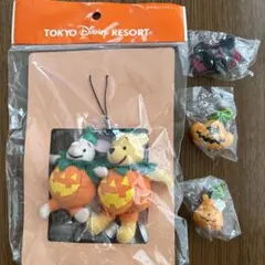 ディズニー　プーさん ピグレット ハロウィン キーホルダーセット