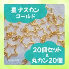 738 回転式 星型ナスカン 20個セット ハンドメイド 星 パーツ ナスカン