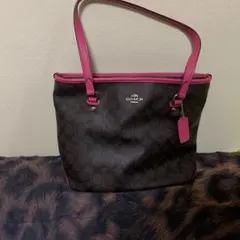 coach ピンクブラウンバック