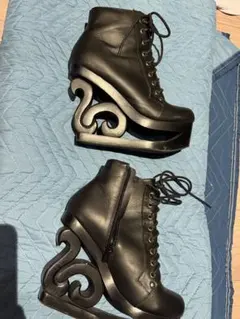 極美品 JEFFREY CAMPBELL SKATE オープントゥブーティ 38 - メルカリ