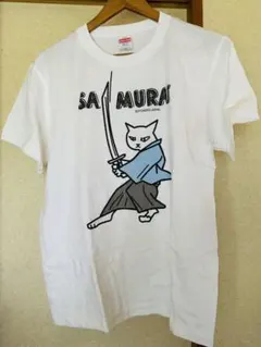 新品 United AthleJAPAN サムライ猫 半袖Tシャツ ホワイト Mのサムネイル