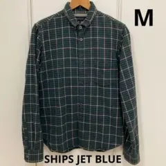 SHIPS JET BLUE シップスジェットブルーチェックシャツ レディースM