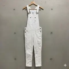 00s Lee デニムオーバーオール テーパード ホワイト XS