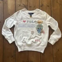 ラルフローレン　ポロベア　polo bear 刺繍トレーナー　キッズS(7)