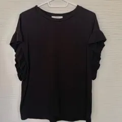 any FAM フリル袖 半袖Tシャツ チャコールグレーのサムネイル
