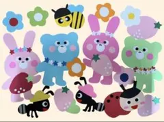 No.1005 4月壁面飾り　5月壁面飾り　春の壁面飾り　春　虫さん　いちご