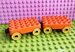 車　荷台　2セット　アンパンマンブロックラボ レゴデュプロ互換品