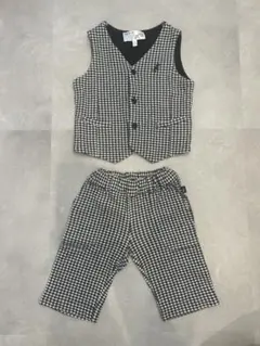 アニエスベー　フォーマル　ベストパンツセット　チェック　80サイズ