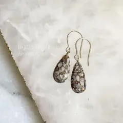 14kgf モハべオパールコッパー　ターコイズ　ピアス