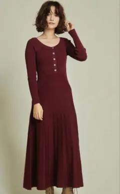 Lily Brownラメニットワンピース