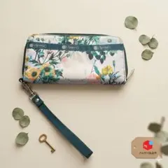 【最終値下】レスポートサック 花柄 リストレット付 長財布 スマホ収納