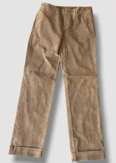 YANUK ヤヌーク　コーデュロイパンツ　ベージュ 25 裾ダブル