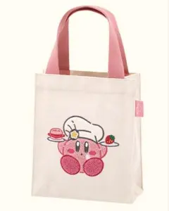 新品未開封　刺しゅう カービィ　のストロベリーバーガー　スクエア　トートバッグ