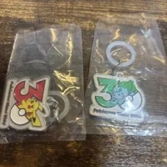 ポケモン　30th メタルチャームマスコット　ピカチュウ　フシギダネ