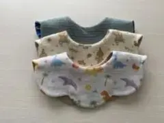 コットン製赤ちゃん用スタイ3枚セット
