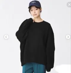 GUオーバーサイズスウェット　ブラック L