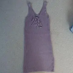 リブニットワンピ