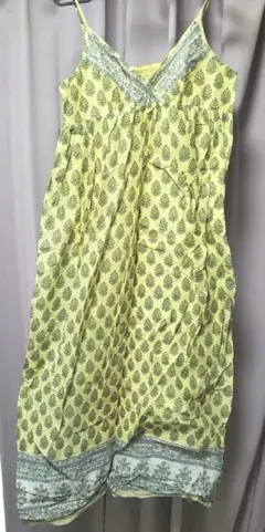 【新品未着用】ロングワンピ 黄色 水色 ワンピース