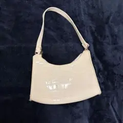 白色 クロコダイル風 ハンドバッグ