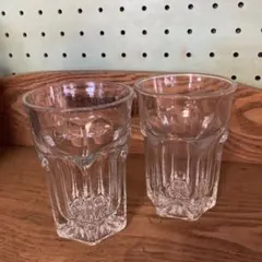 昭和レトロ　ガラスコップ 2個セット　タンブラー