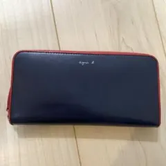 agnis b. ダークグレー 長財布 - メルカリ