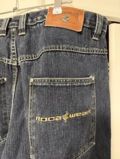 old ROCAWEAR バギーシルエットデニムパンツ 名作 初期 WHITE