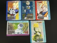【当時物】ドラゴンボールZ アマダカードキラ5枚セット売り 悟空ベジータフリーザ