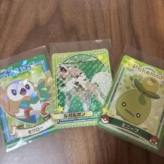 【3枚】　丸美屋　ポケモン（モクロー、ルガルガン、ミニーブ）シール　ステッカーのサムネイル