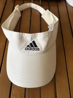 adidas ホワイト サンバイザー フリーサイズ