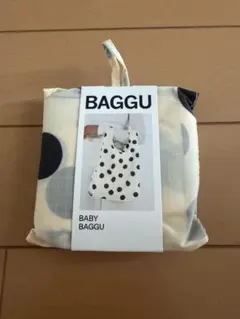 新作　新品　未使用　BAGGU/エコバッグ/ブラックドット/baby size