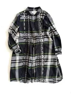 SUPER HAKKA / スーパーハッカ/チェック柄長袖シャツ/ワンピース