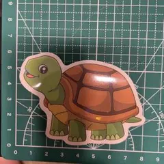 防水ステッカー　カメ　キラキラ　動物　可愛い　O