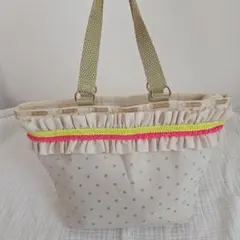 値下げ！LeSportsac&マヌーシュ　コラボ　フリルトートバッグ