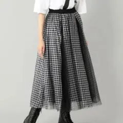 ✨美品✨GRACE CLASS 千鳥グリッターチュールスカート 36サイズのサムネイル