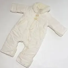 petit main/プティマイン/中綿ジャンプスーツ/アイボリー/70cm