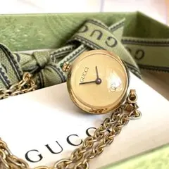 稼動品　超希少　GUCCI シェリーライン　リバーシブル　ネックレス　懐中時計