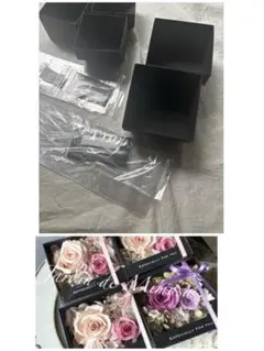 新品未使用プリザーブドフラワー用デザインbox計5個ケース付き