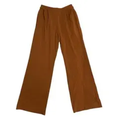 ユニクロ　マメクロゴウチ エアリズムコットンプリーツパンツ　ブラウン